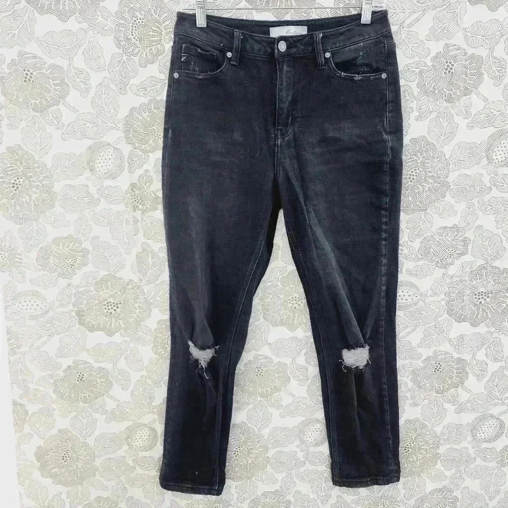 💥   Distressed Skinny High Rise Black Jeans Women's 27
